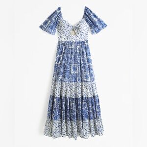 A&F Twist-Front Tiered Maxi Dress